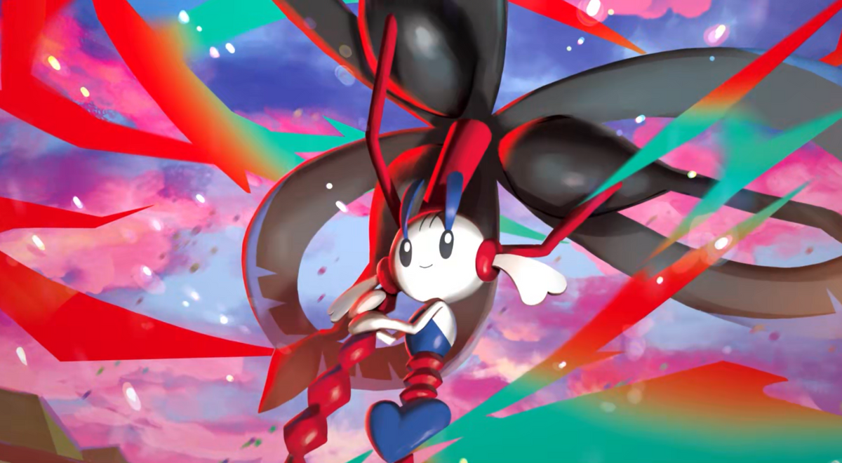 Pokémon Wachsendes Chaos Artwork mit dynamischem Pokémon in bunten Farben