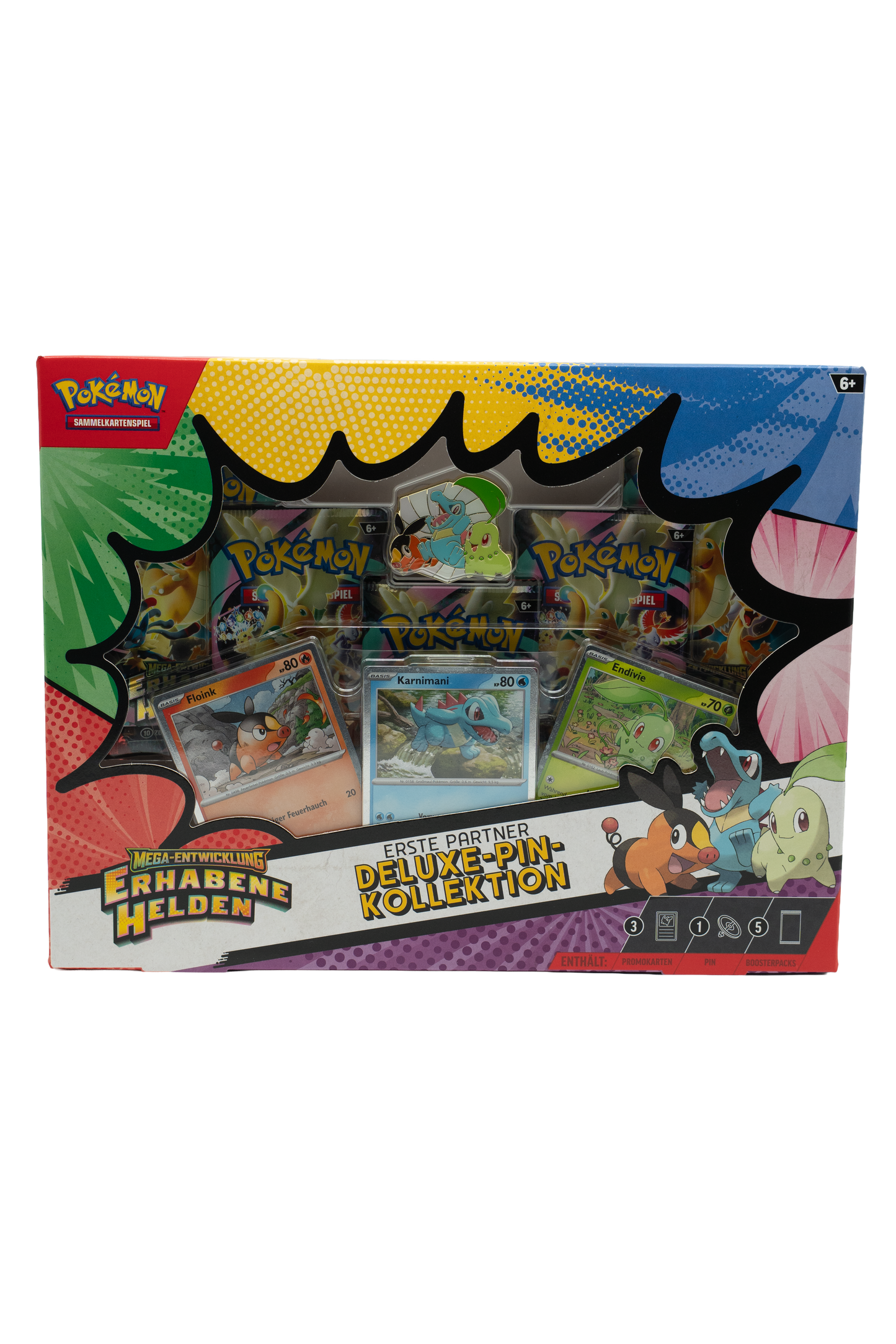 Pokémon Mega-Entwicklung - Erhabene Helden Erste Partner Deluxe-Pin-Kollektion [DE]