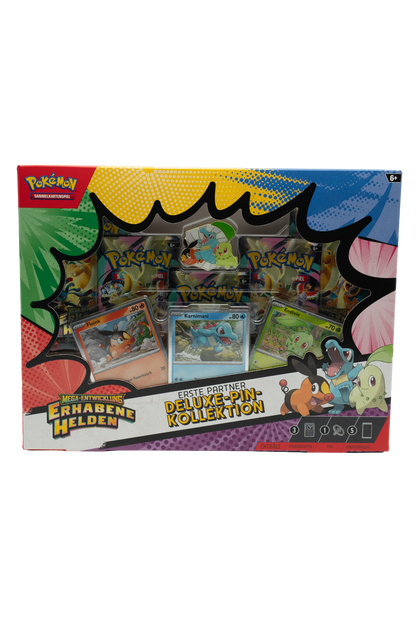 Pokémon Mega-Entwicklung - Erhabene Helden Erste Partner Deluxe-Pin-Kollektion [DE]
