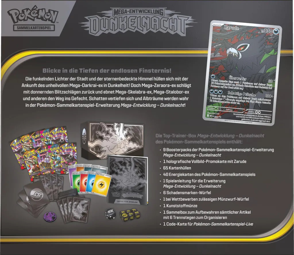 Pokemon TCG Mega-Entwicklung - Dunkelnacht - Top-Trainer-Box [DE]