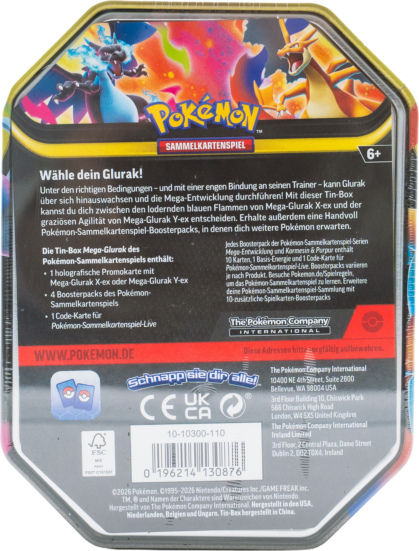 Pokémon Mega #126 Glurak X ex Tin-Box (DE)