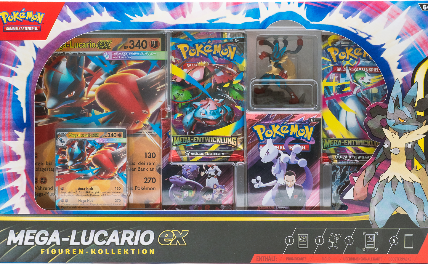 Pokémon Mega Lucario EX Figuren-Kollektion Box (DE)