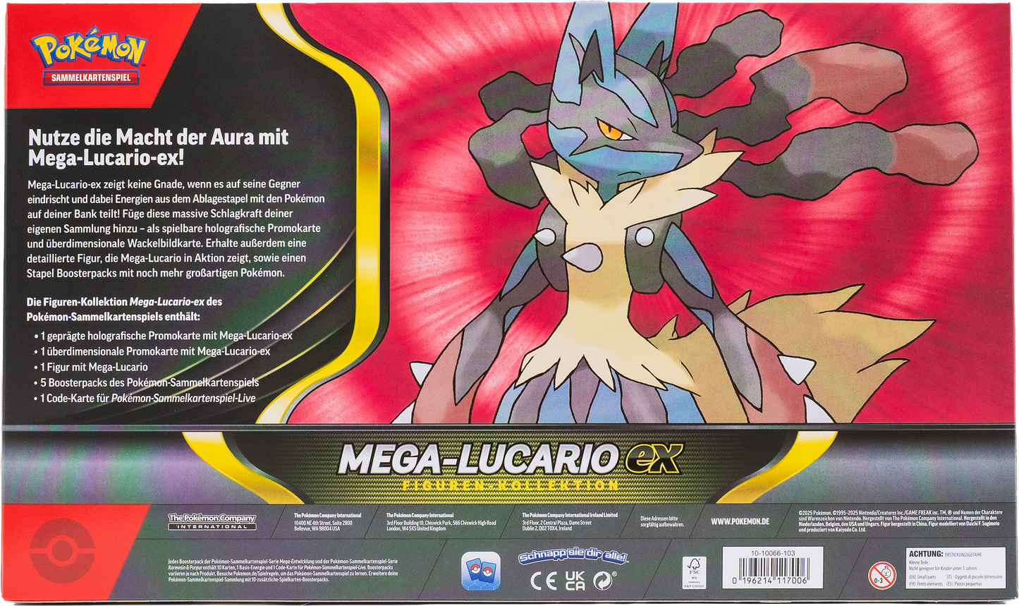 Pokémon Mega Lucario EX Figuren-Kollektion Box (DE)