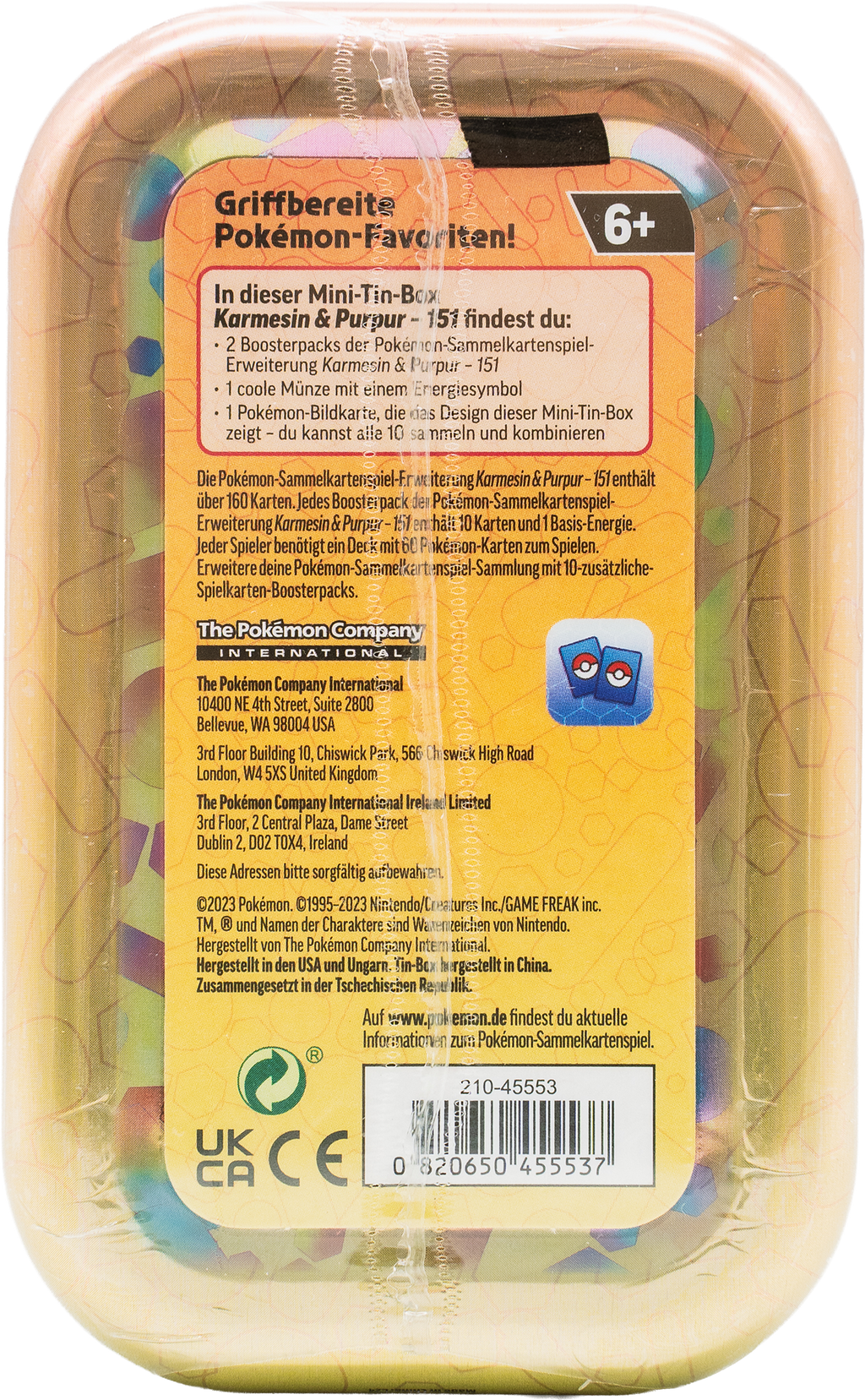 Pokémon Karmesin Purpur 151 Mini-Tin (DE)