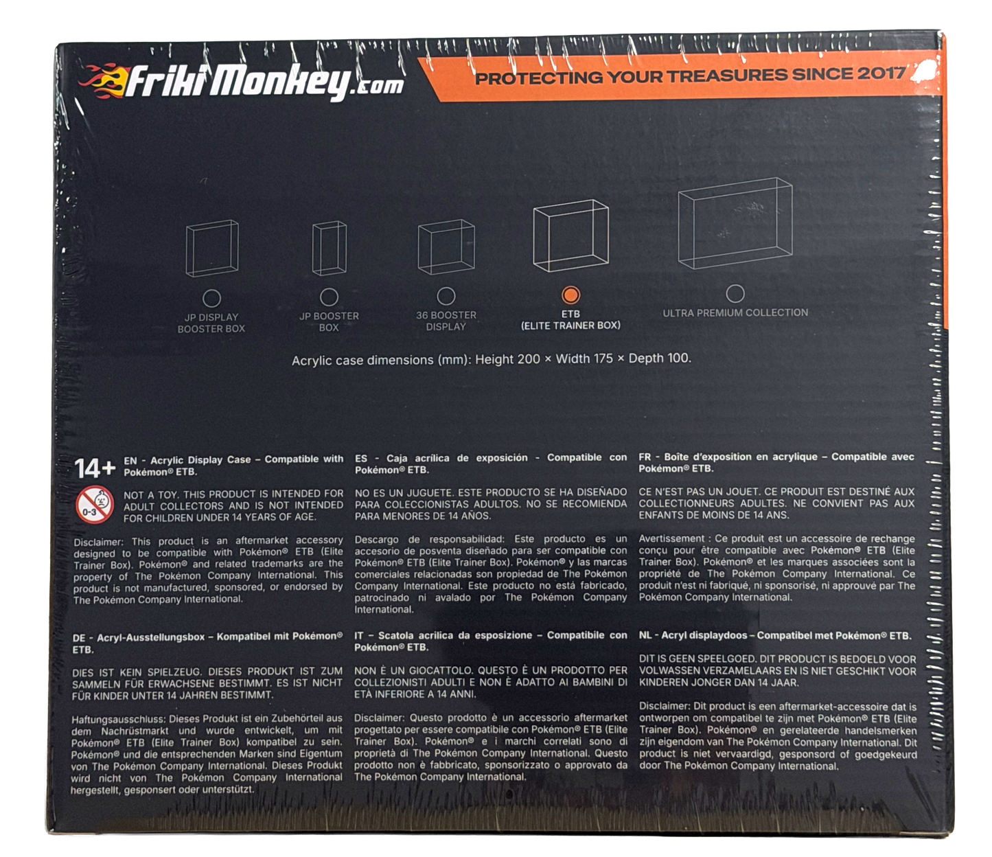 Friki Monkey - Acryl Case Pokémon Top-Trainer-Box (ETB)