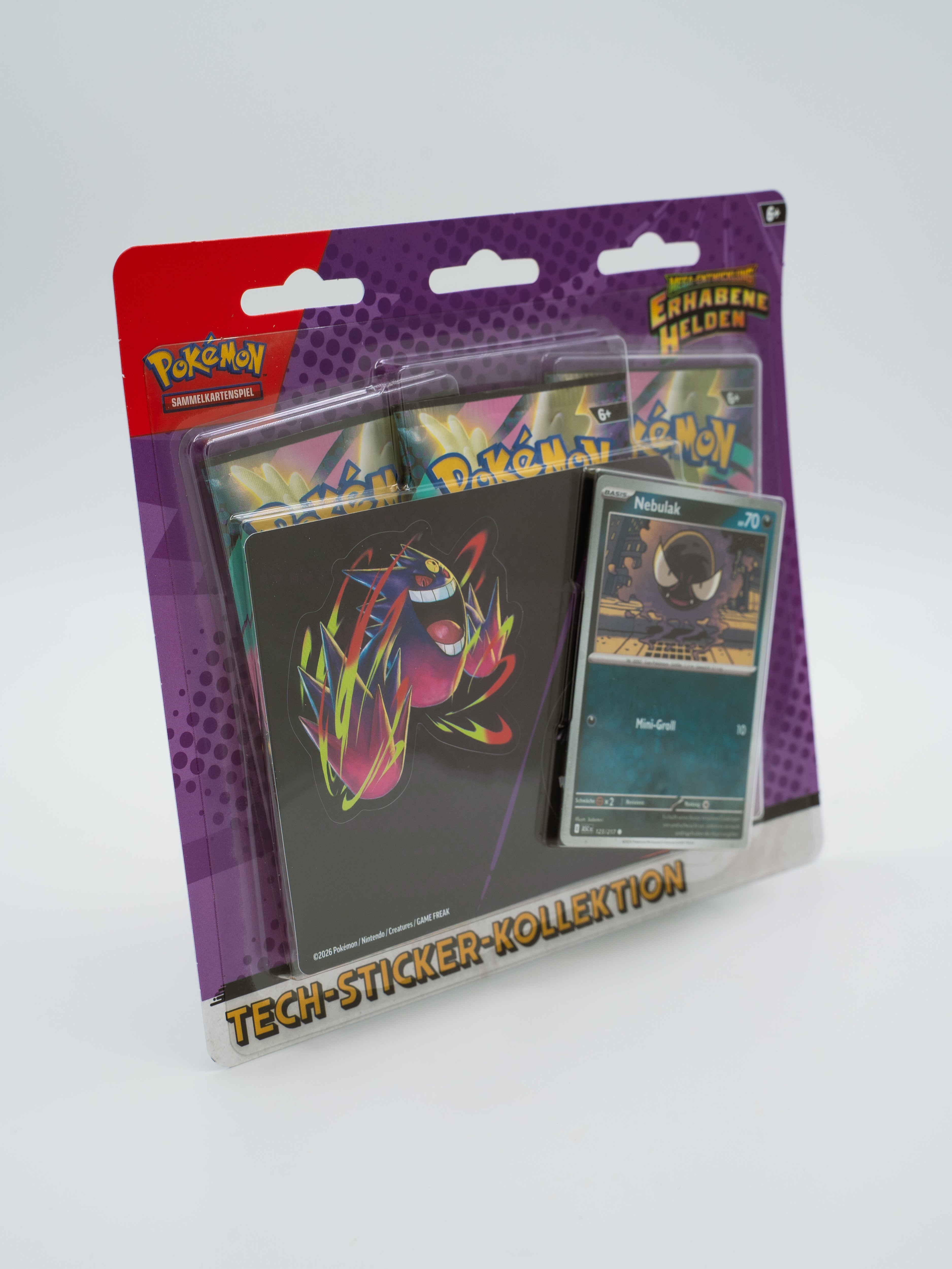 Pokémon Tech-Sticker-Kollektion „Mega-Entwicklung – Erhabene Helden: Nebulak“ (DE)