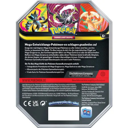 Pokémon Mega-Kräfte Tin-Box Mega-Dragoran ex Sammel-Karten Kollektion [DE]